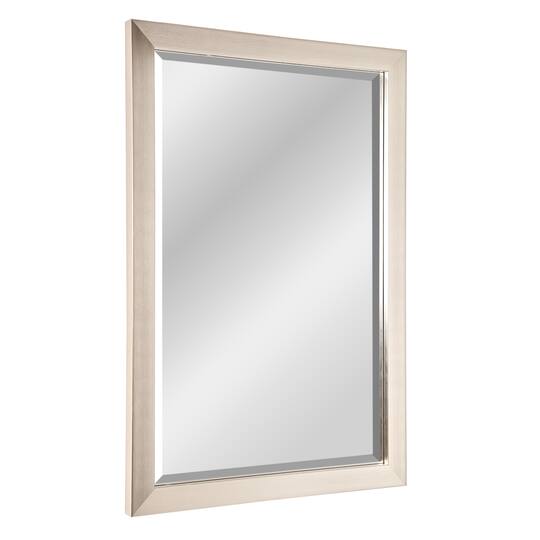 Head West Brushed Nickel Framed Accent Vanity Mirror